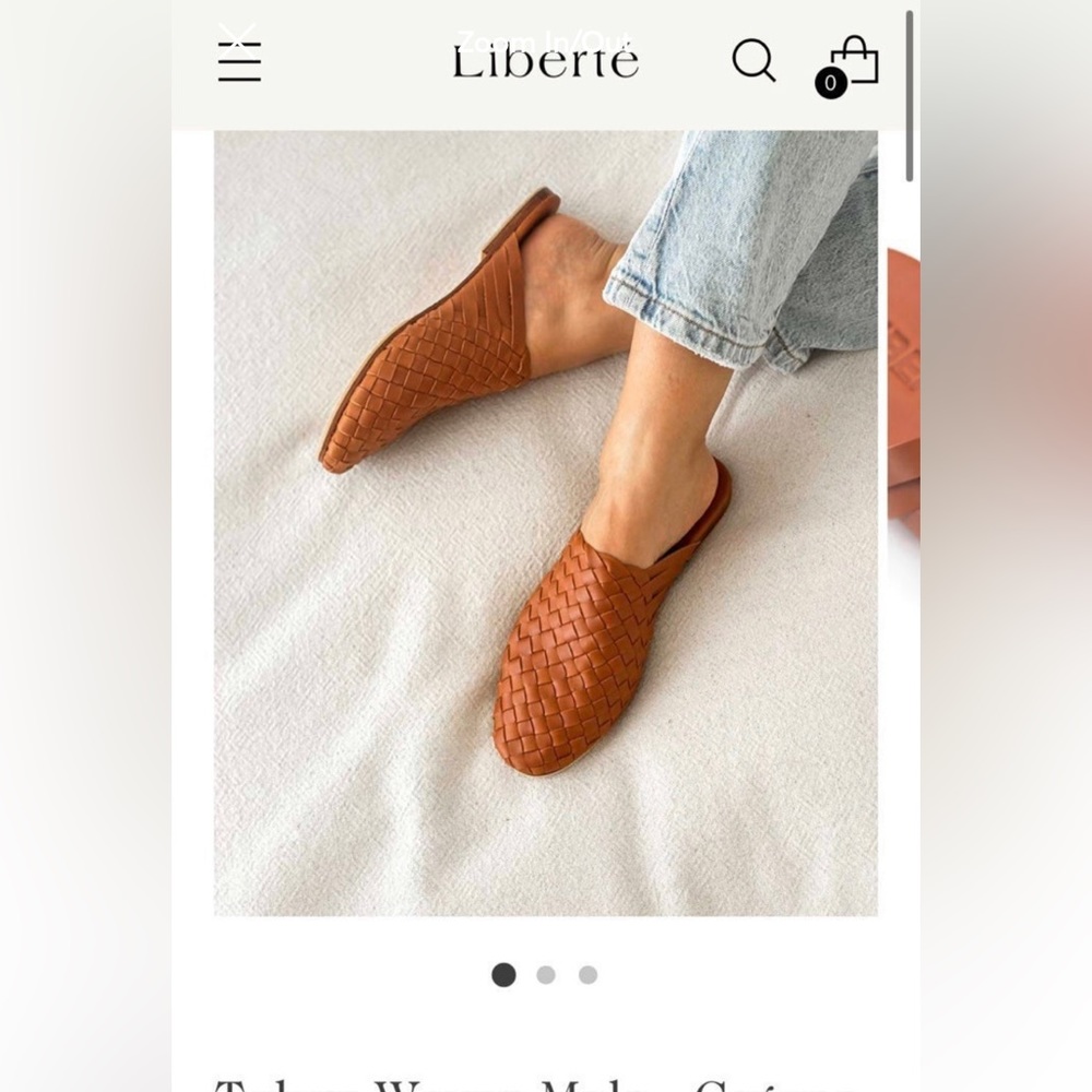 Tulum Woven Mule - Cognac